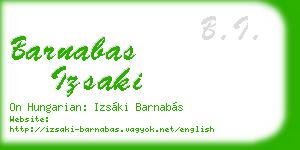 barnabas izsaki business card